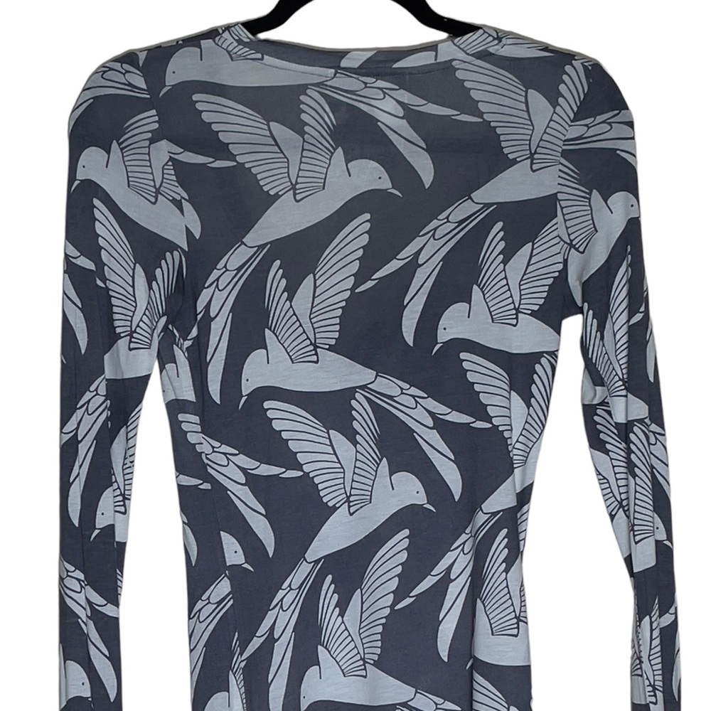 Young Fabulous & Broke Bird Print Size XS Black & White Dress - Picture 7 of 9